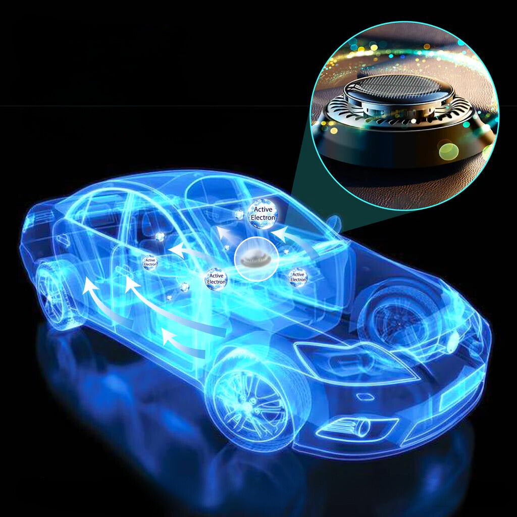 Autoluchtverfrisser | Roterende, op zonne-energie werkende autoluchtverfrisser met een premium gevoel