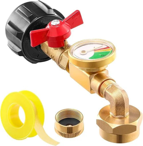 GaugeFlex - Ultieme Propaan Bochtadapter met Tankmeter