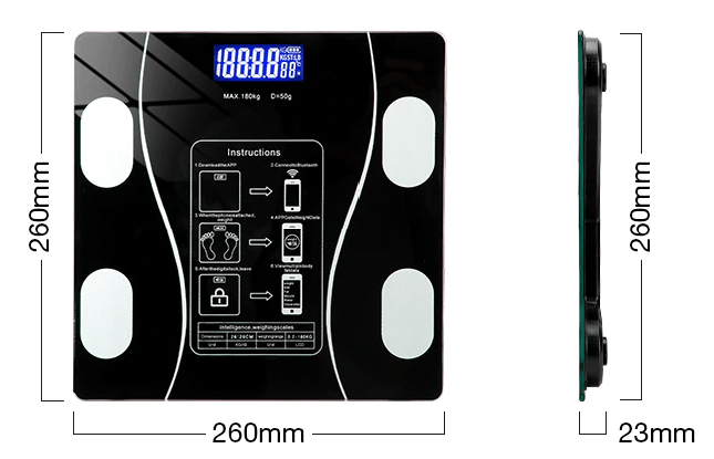 Fitscale – Intelligente lichaamsanalyseweegschaal met app-verbinding