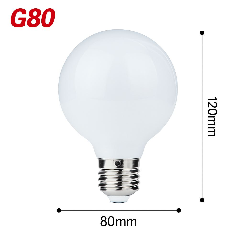 LED-lamp E27 van 5W in bolvorm