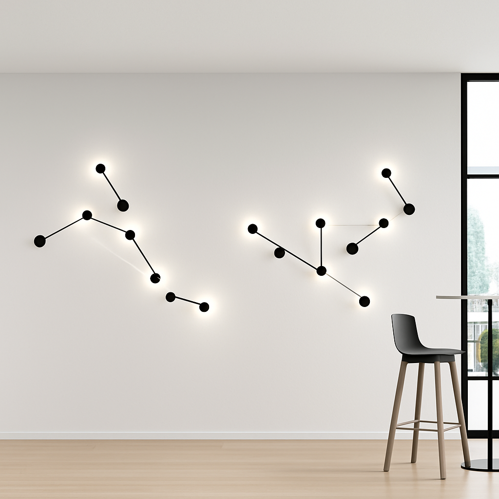 Artistiek LED Dots Wandlamp Ontwerp