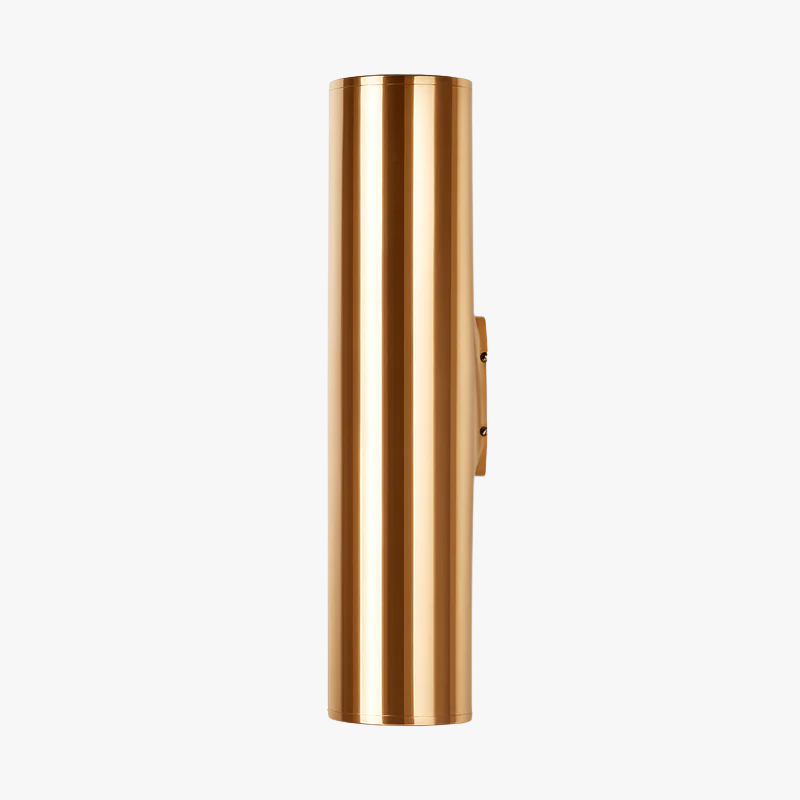 Design wandlamp cilindrische LED in goud