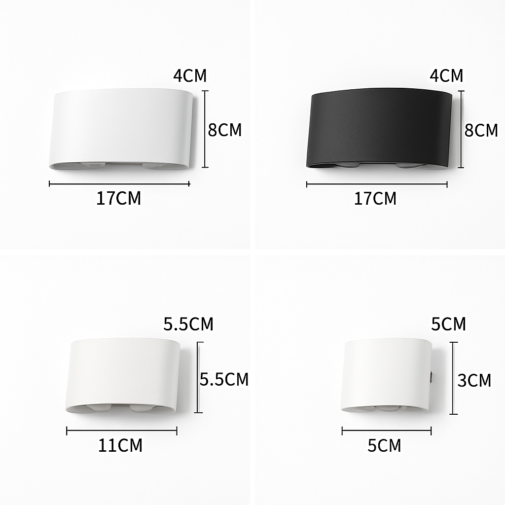 LED Buitenwandlamp Porch (zwart of wit)