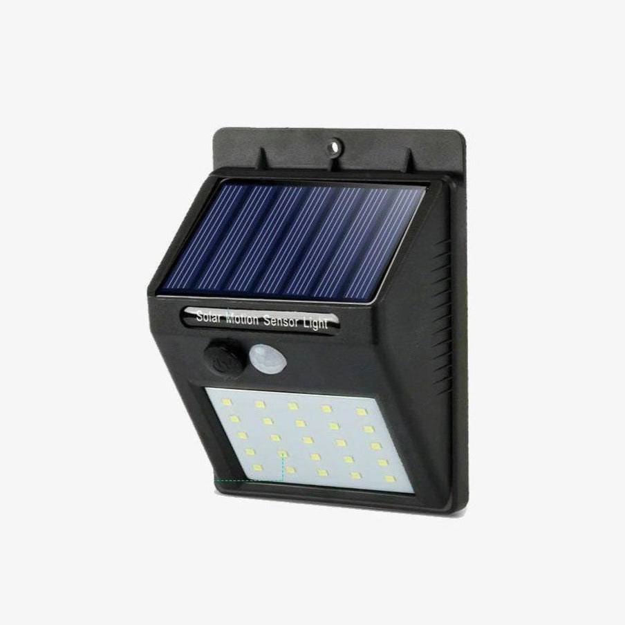 Zwarte zonne-LED wandlamp