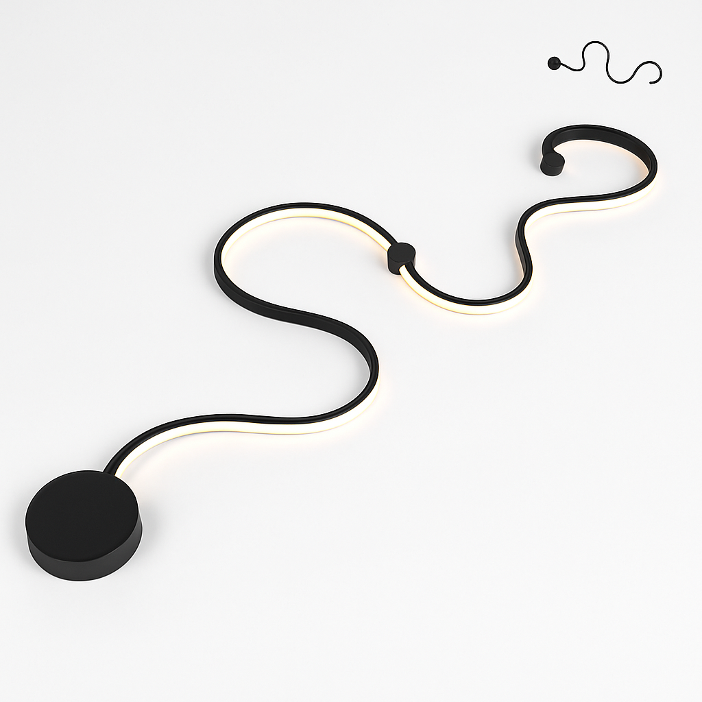 Design wandlamp met LED in art deco stijl