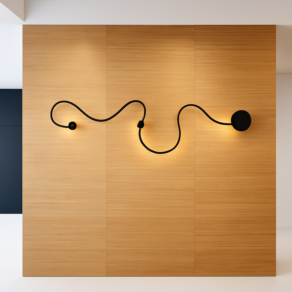 Design wandlamp met LED in art deco stijl
