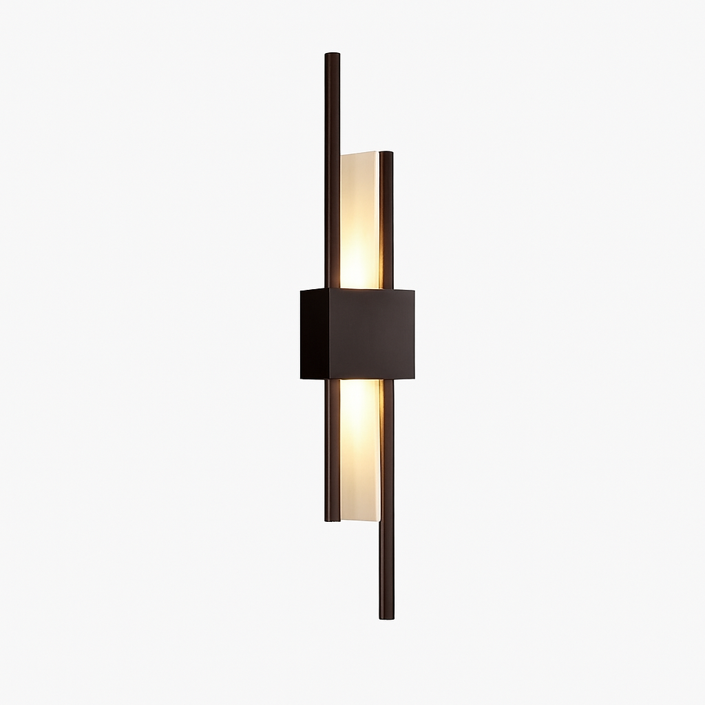 Design LED wandlamp met gouden metalen balk Xeres