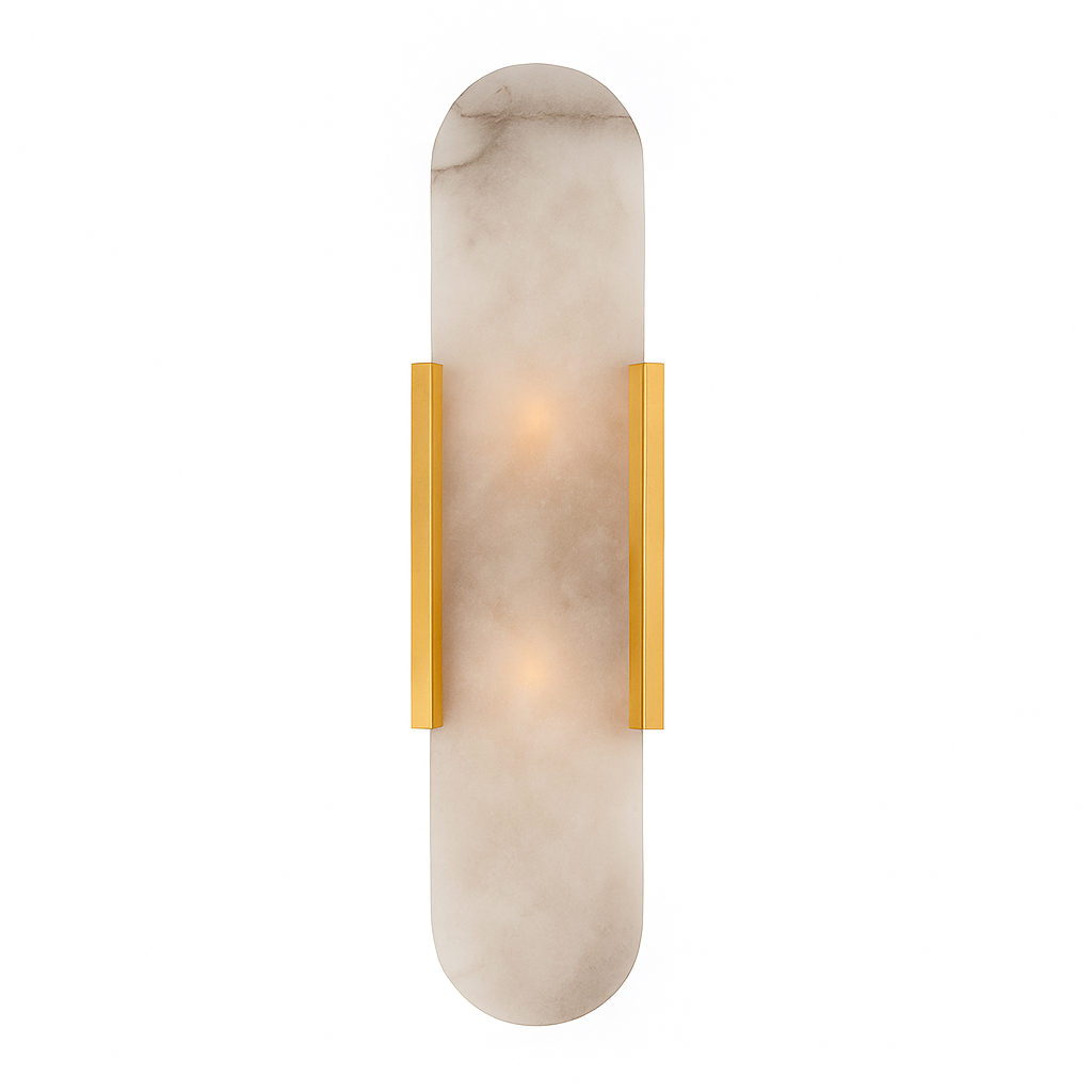 Design LED wandlamp in afgerond marmer stijl Shining