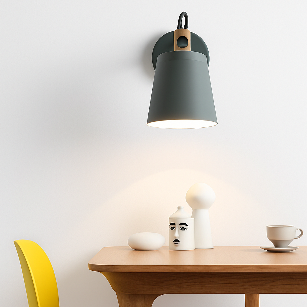 Wandlamp LED van hout en metaal Nordic