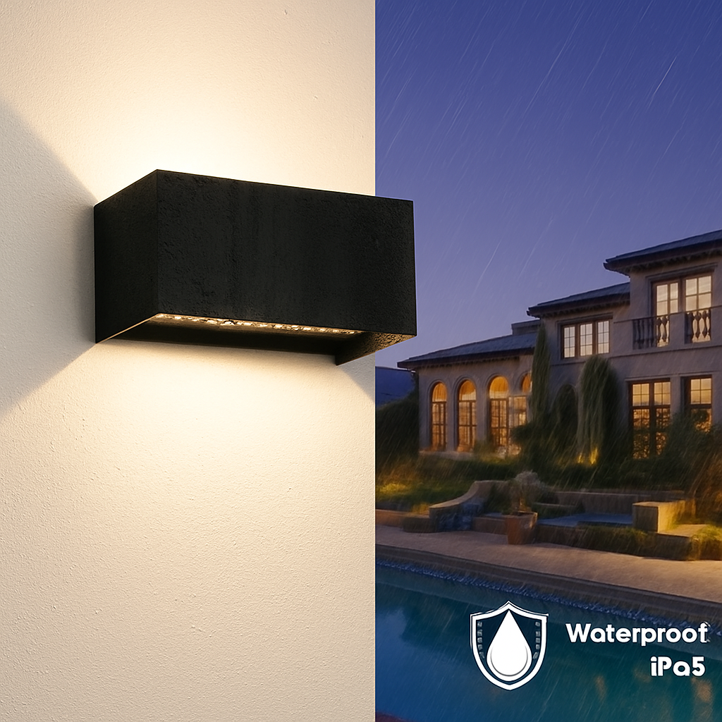 LED wandlamp omhoog en omlaag waterdicht IP65