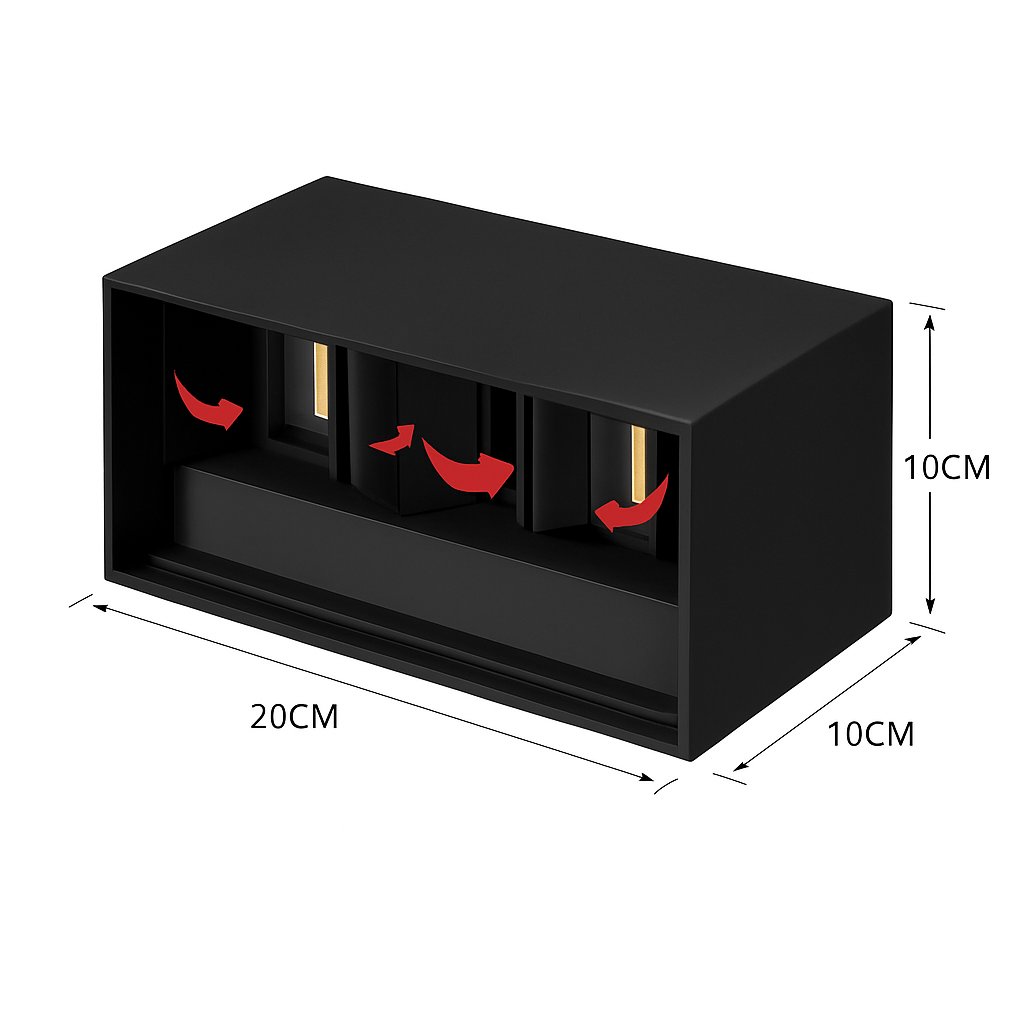 LED wandlamp omhoog en omlaag waterdicht IP65