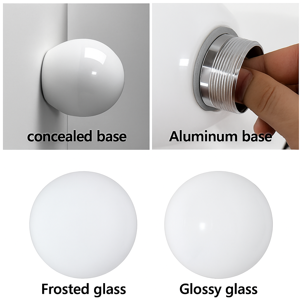 moderne wandlamp van wit glas voor diverse ruimtes