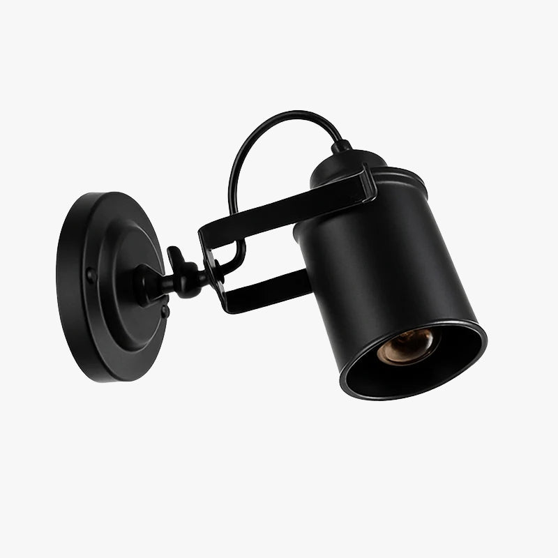 Zwarte metalen wandspot Cafe