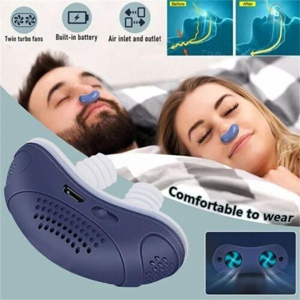 Slaaploos, maskervrij, Micro-CPAP Anti-Snurken