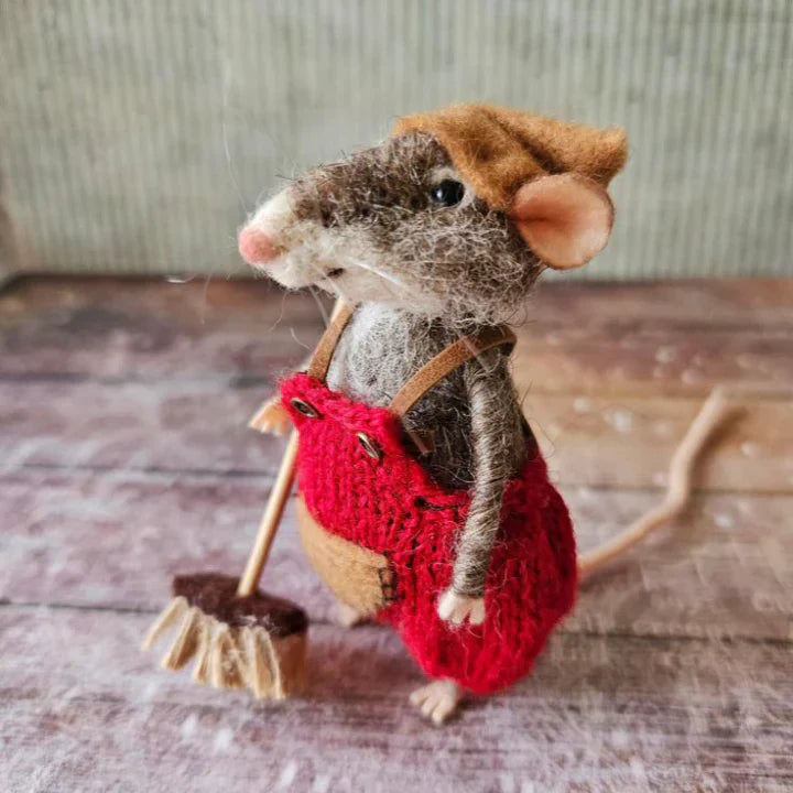 WhiskerWool™ – Handgemaakte, naaldvilt muis