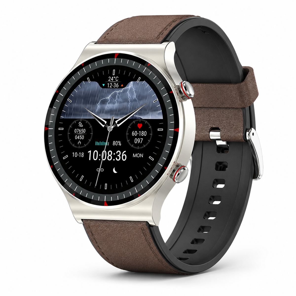 Medische EKG-Smartwatch | CFDA-gecertificeerd | 512Hz Hoge Precisie Biosensor | SpO2- & Hartslagmonitoring | AI-gebaseerde Ademhalingsanalyse | IP67 Waterdicht