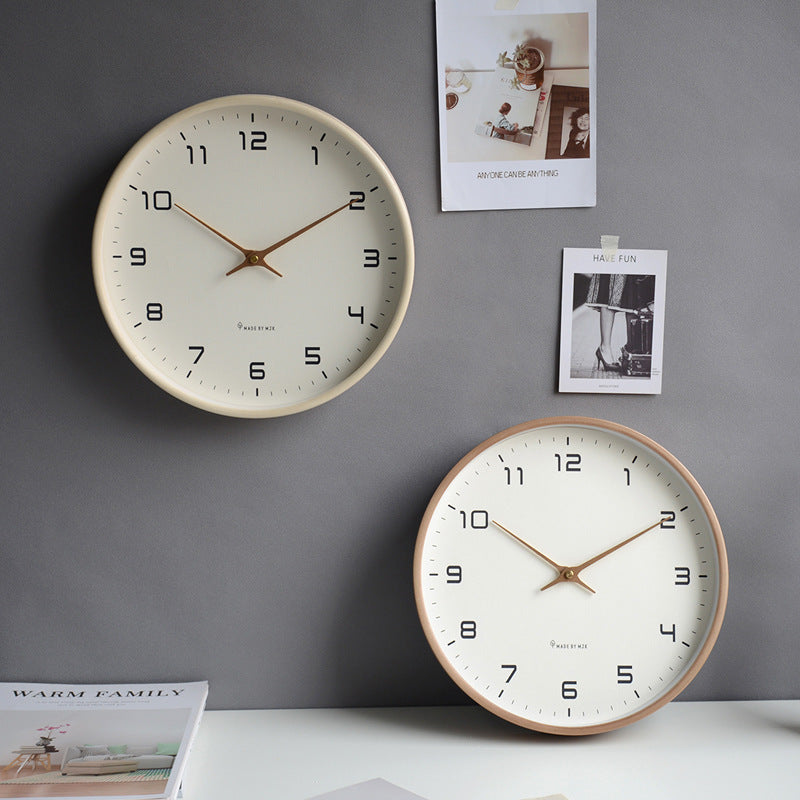 Minimalistische Wandklok met Houten Frame – Stijlvol, Tijdloos en Duidelijk