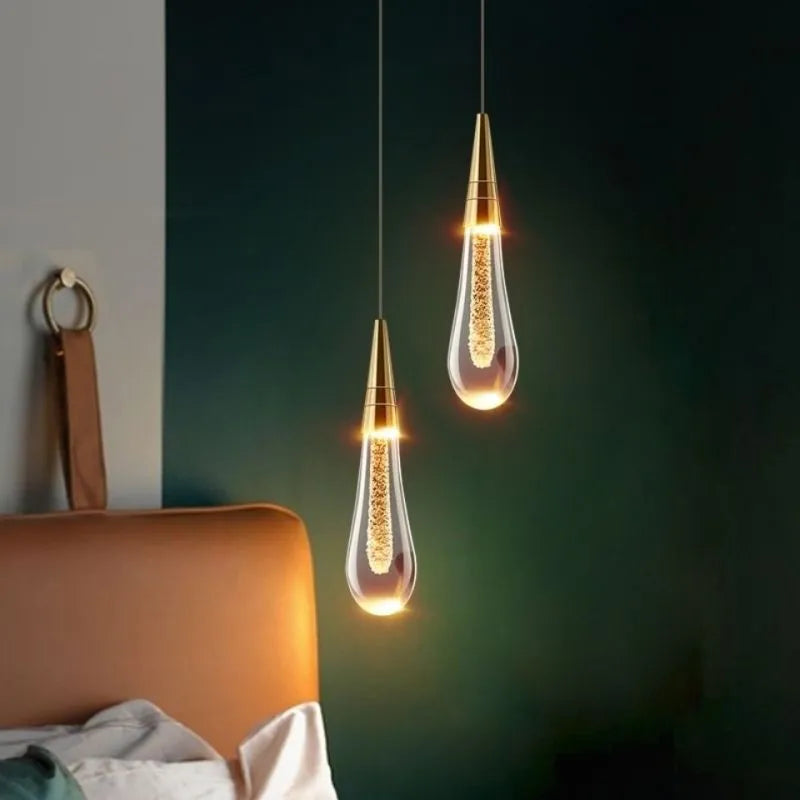 Druppelvormige Gouden Hanglamp
