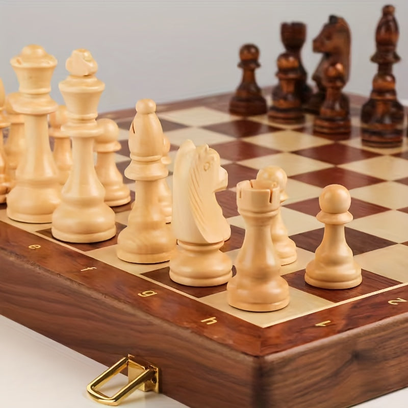 Regalis – Schaakset van hout met opvouwbaar toernooibord & opbergruimte