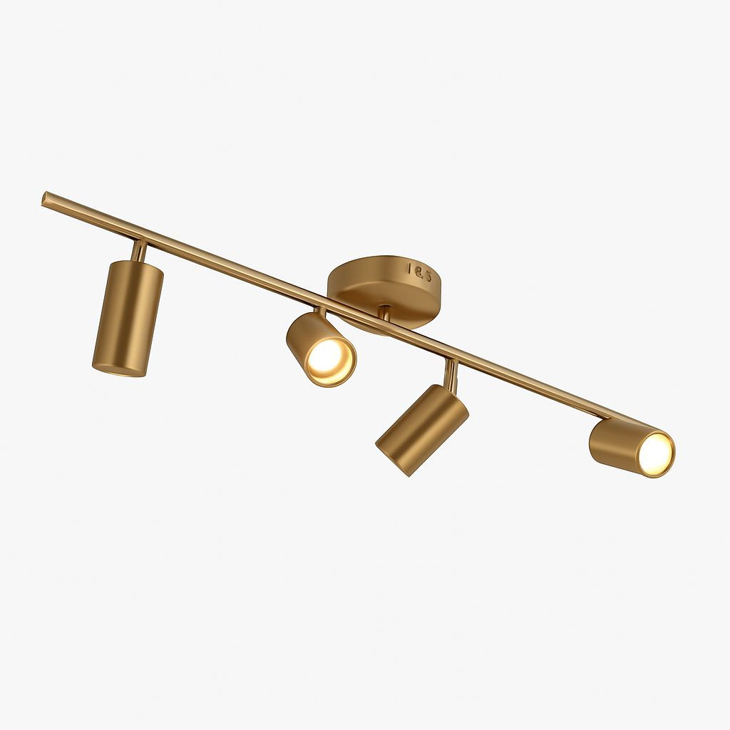 Barre spots LED in zwart of goud aluminium Mounted