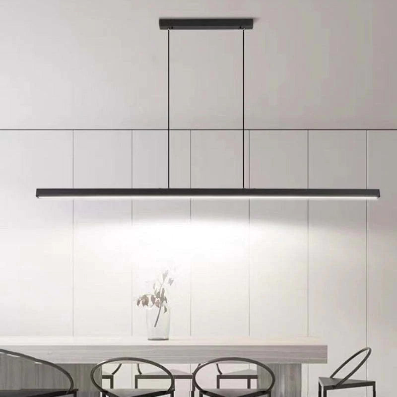 Arisha Moderne LED Hanglamp Lineair Zwart/Bruin Eetkamer Metaal