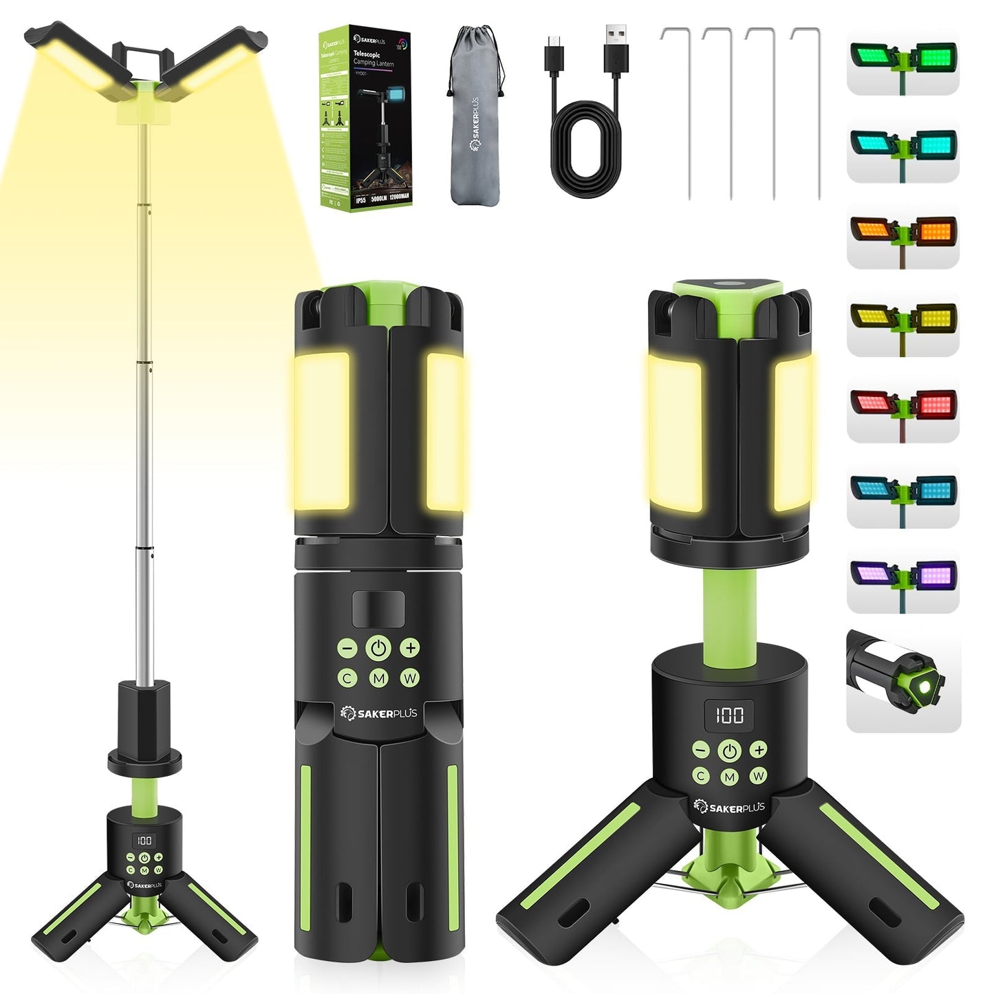 Brehn | SakerPlus Telescoop Campinglampen met Standaard