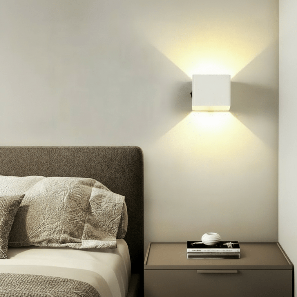 Draadloze oplaadbare LED-wandlamp met verstelbare stralingshoek