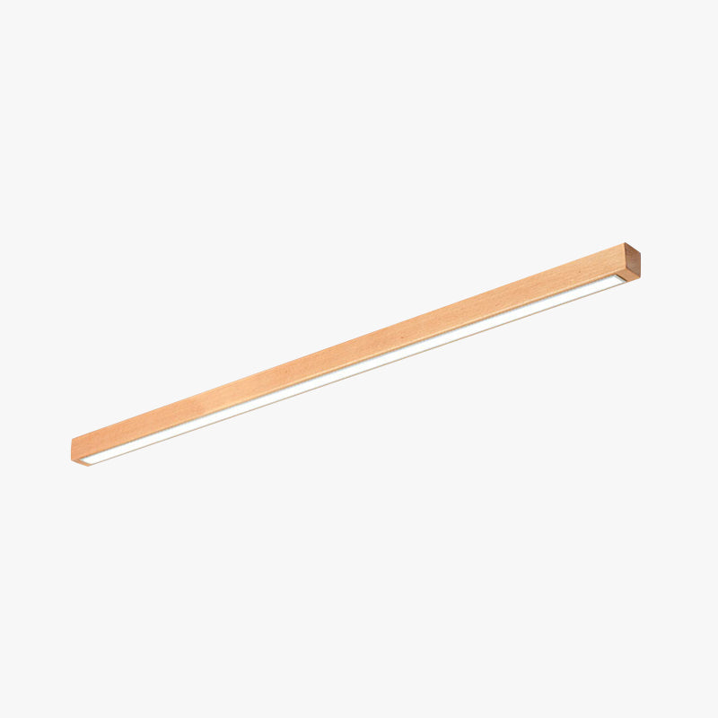 Arisha Linear Slim Plafondlamp, Hout