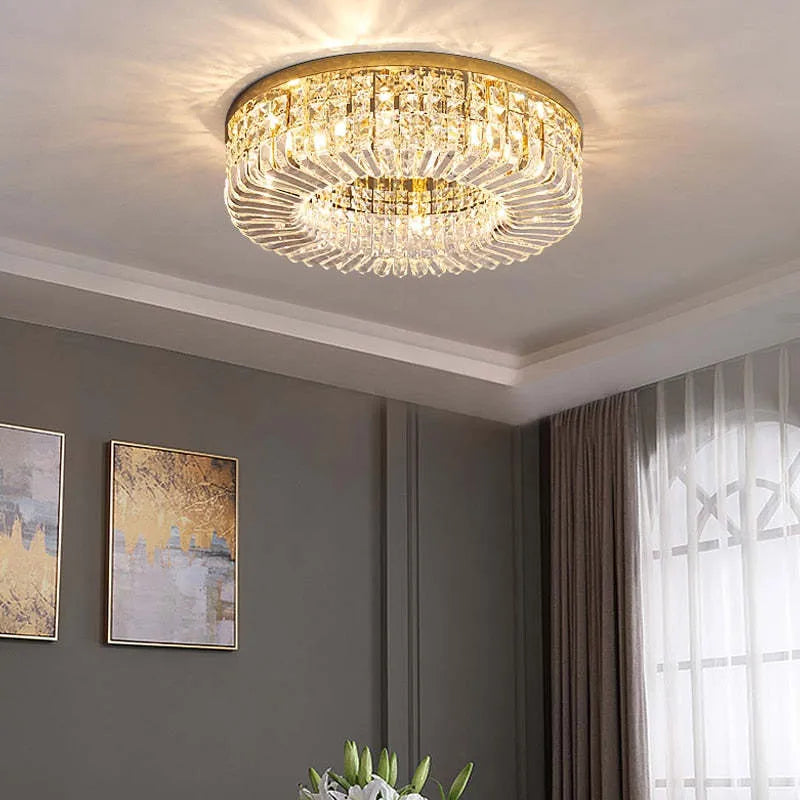 Kristy Luxe Plafondlamp van Metaal/Kristal