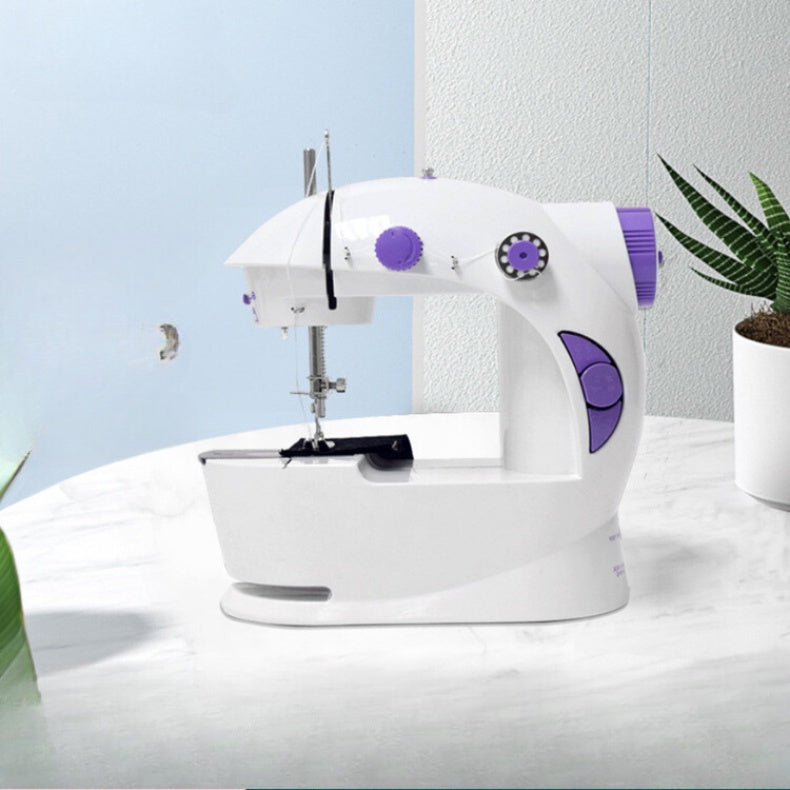 Mini Naai Machine Draagbaar Elektrisch + Voetpedaal Bivolt 110V/220V