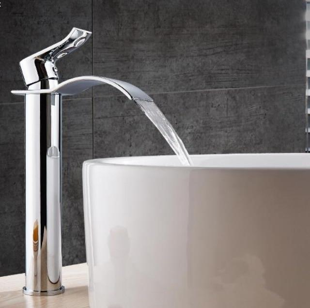NovaFlow Gouden Witte Waterval Kraan Met Enkele Handgreep