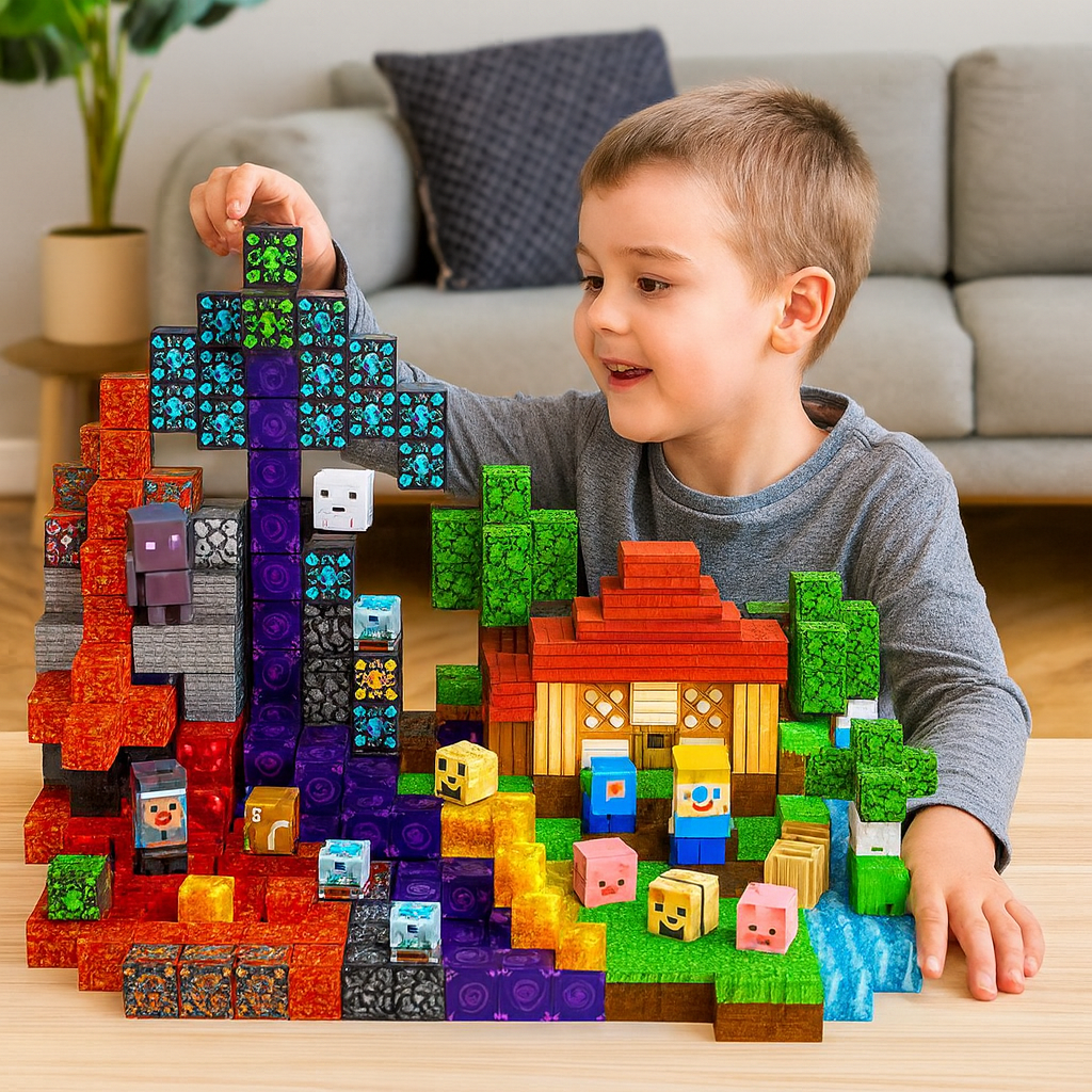 Skanto | Magnetische bouwblokken set voor kinderen 200 stuks