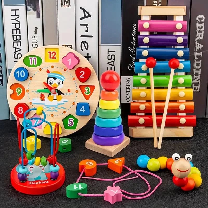 EduQuest 5-in-1 Montessori Set – Creatief leren voor baby's vanaf 6 maanden