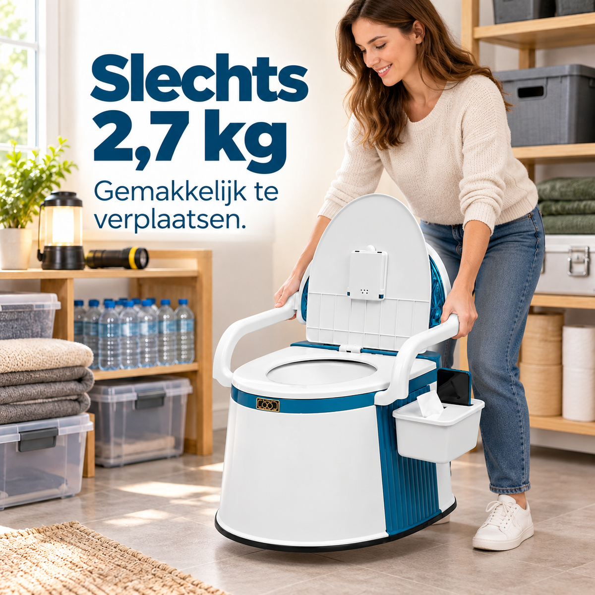 Draagbaar Noodtoilet voor Noodsituaties, Stroomuitval & Off-Grid Gebruik