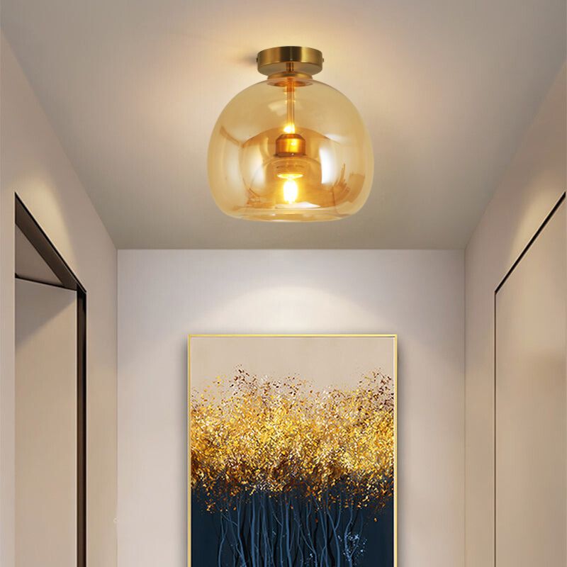 Rhea Glazen Semi-Flush Mount Plafondlamp/Hanglamp