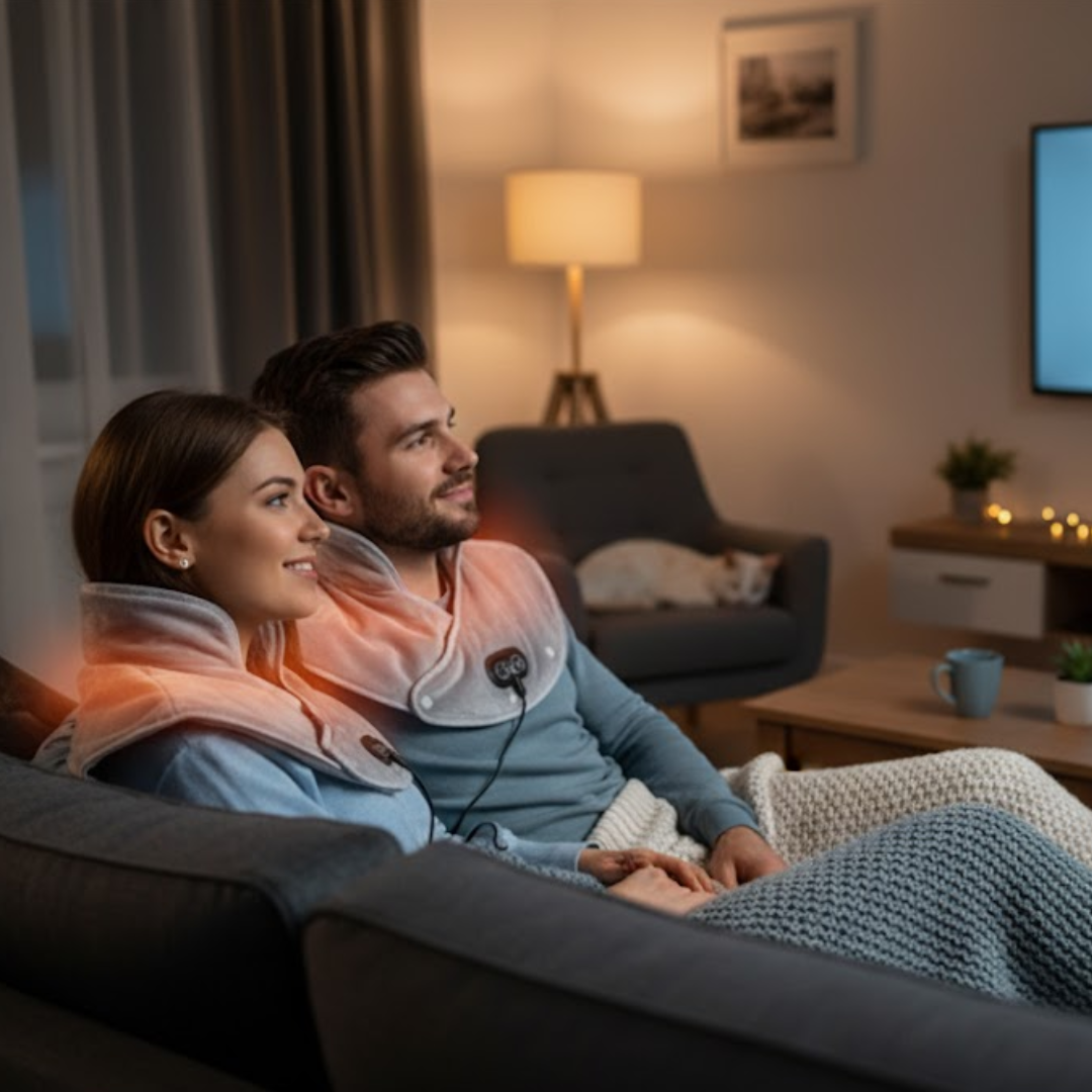 CalmWrap | Warmtebedekking voor Nek en Schouders – Snelle Pijnverlichting