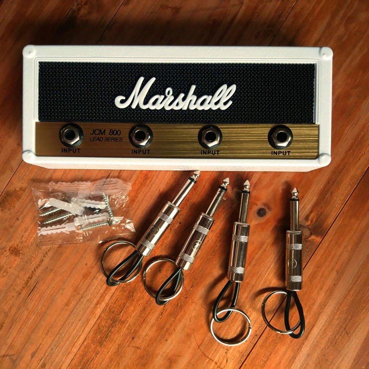 Keyamp Sleutelhanger | Gitaarversterker-Design | Wandmontage Sleutelbord met Jack-ingangen