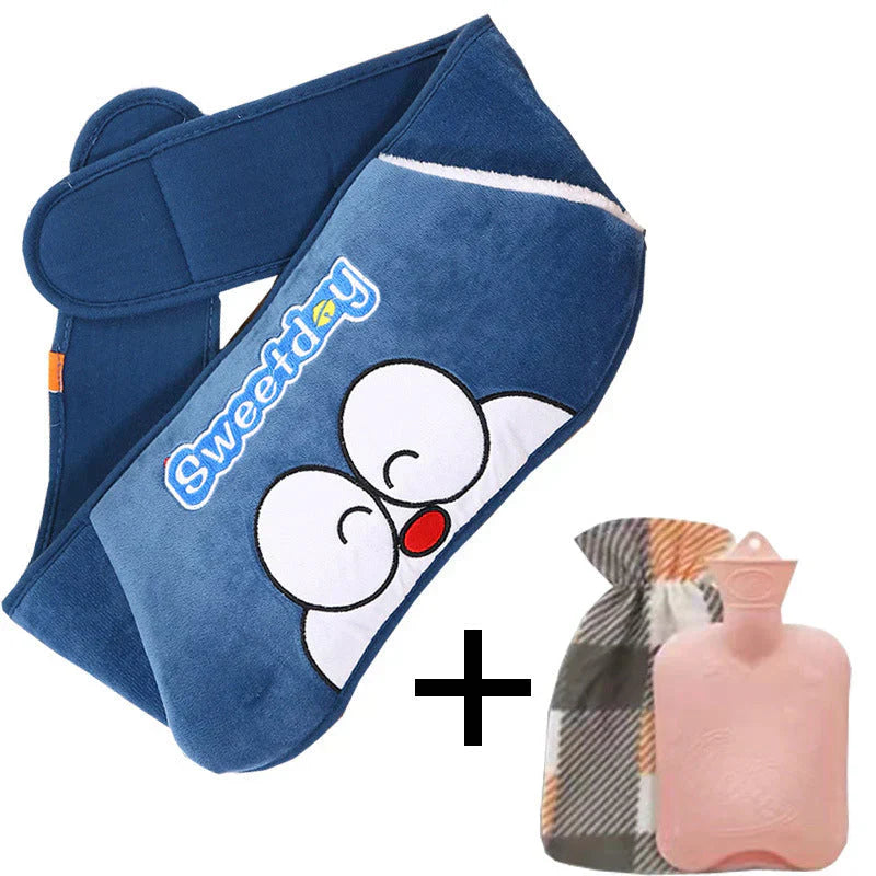 WarmCush – Herbruikbare Pluche Warmwaterkruik met Heupkussen