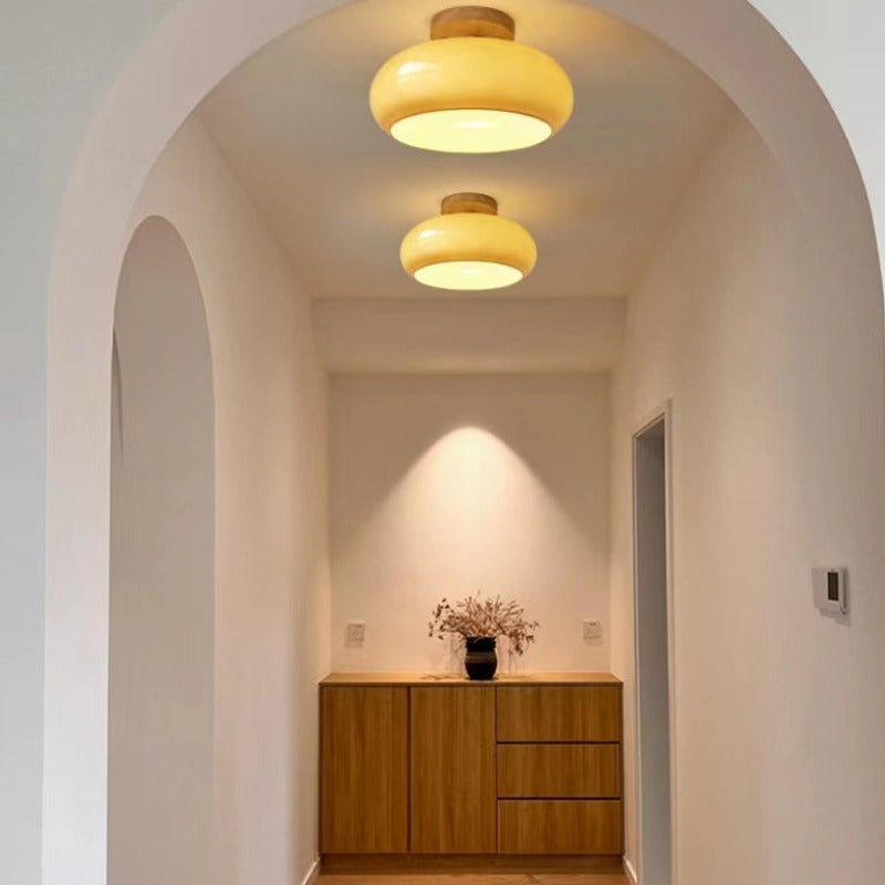 Charlotte Flush Mount Plafondlamp Hout
