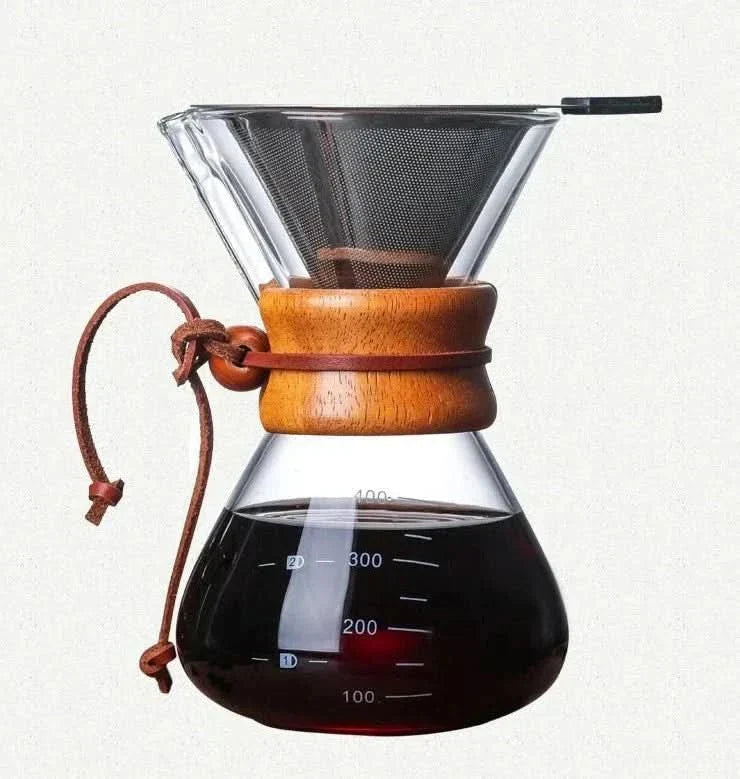 Skanto | Chemex Koffiekan met Hario V60 Dripper Set – Precies Brouwen met Stijl