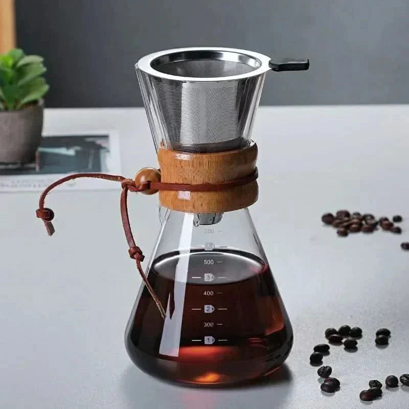 Skanto | Chemex Koffiekan met Hario V60 Dripper Set – Precies Brouwen met Stijl