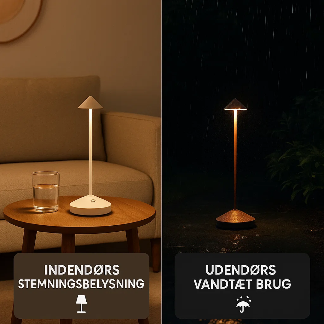 ClarityGlow | Draadloze Tafellamp met Dimbare Verlichting en Waterdicht Ontwerp