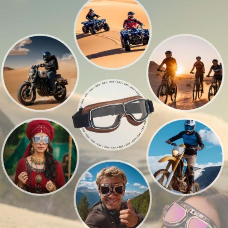 ClassicRide Vintage Motorbril van Leer