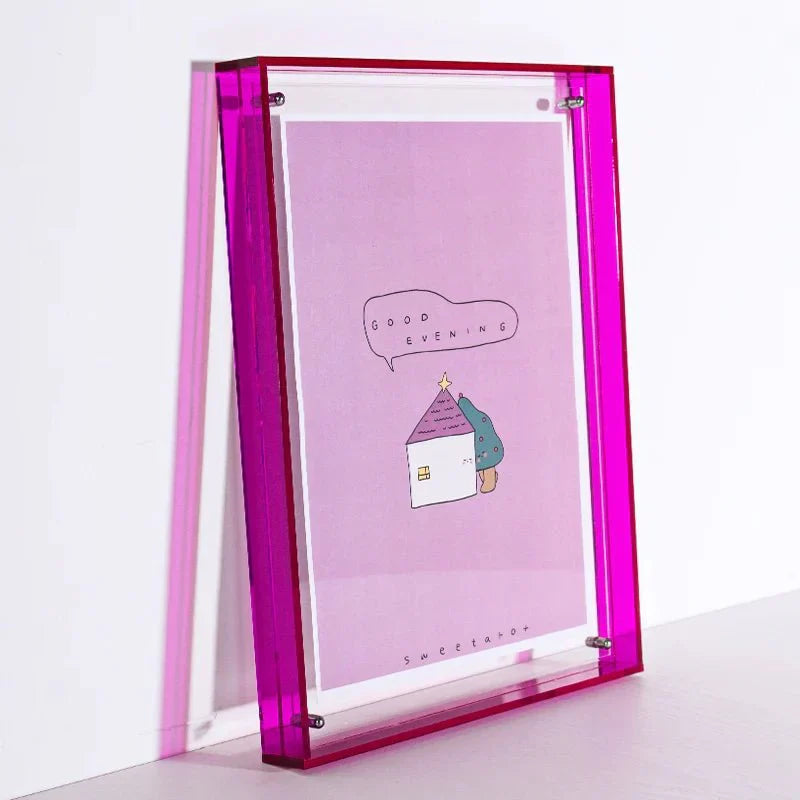 Transparante Acryl Fotolijst | Kleurrijke Minimalistische Designlijst