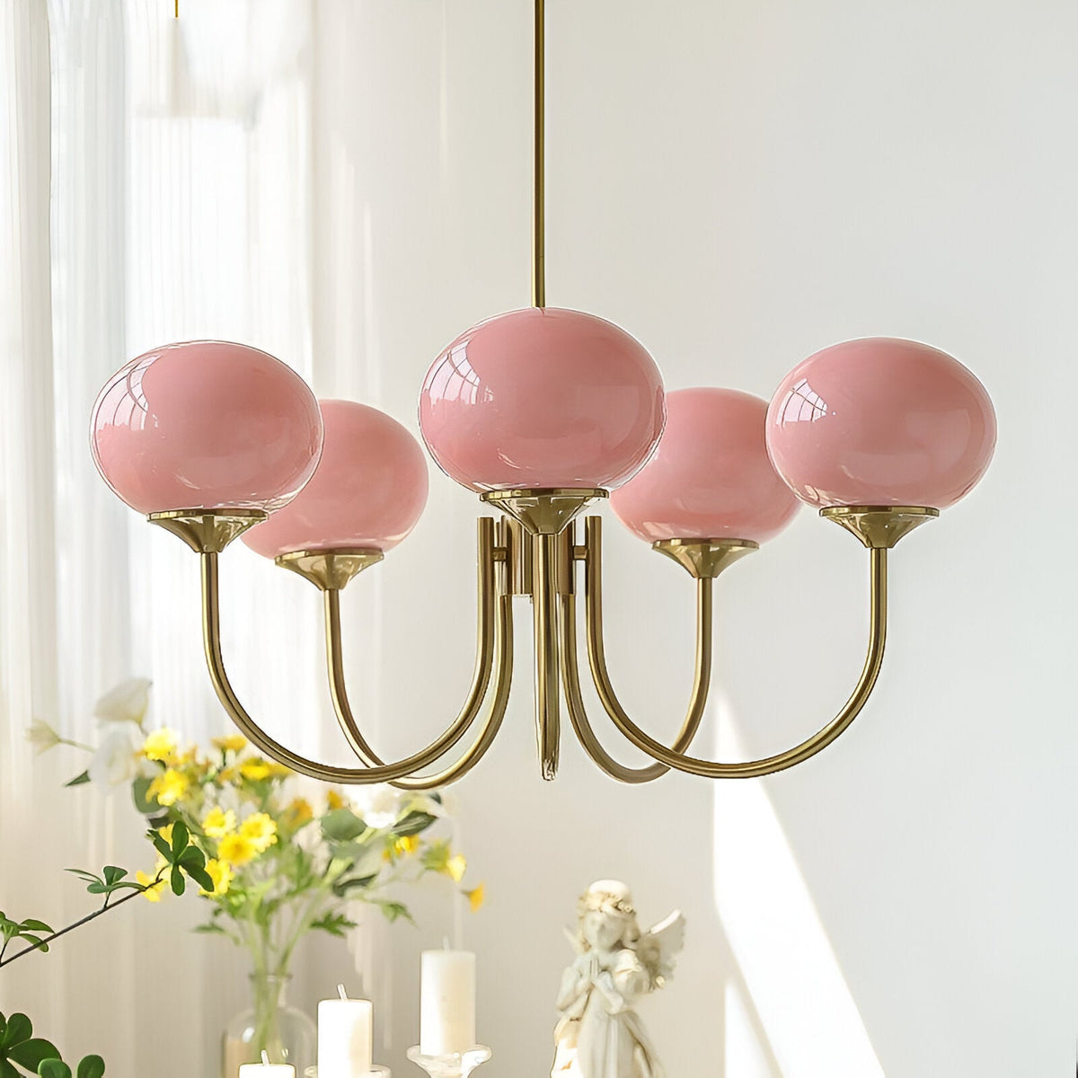 Marshmallow Moderne Glazen Bollen Kroonluchter