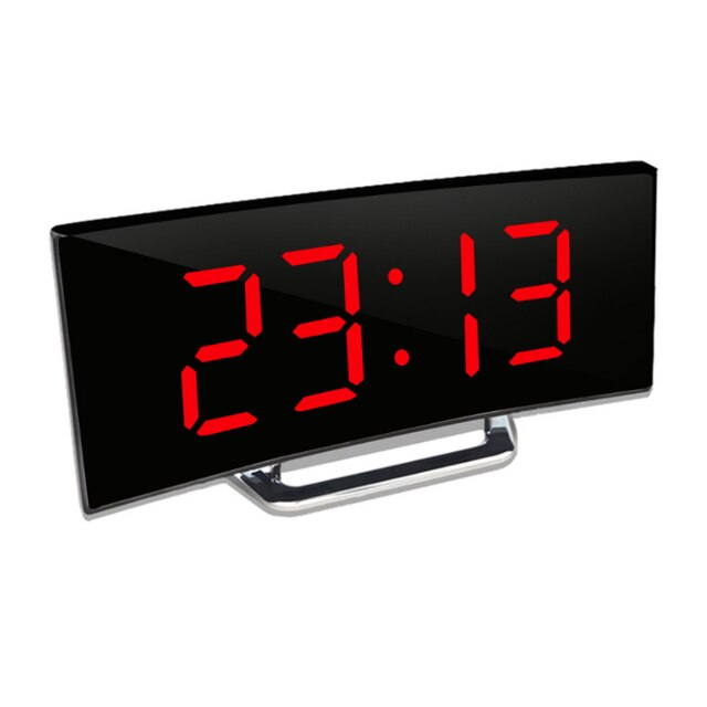 CurveClock | Digitale Wekker LED met Gebogen Scherm en Automatische Verlichting