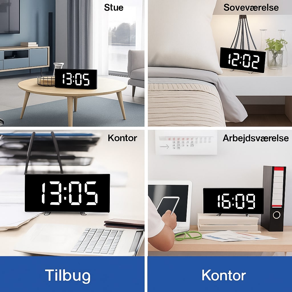 CurveClock | Digitale Wekker LED met Gebogen Scherm en Automatische Verlichting