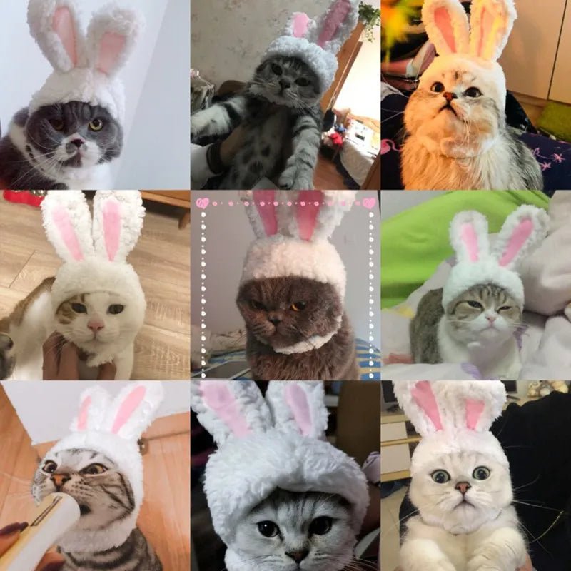Schattige Konijnenhoed voor Huisdieren – Perfect voor Nieuwjaar & Kerst Cosplay, Feest Foto Props