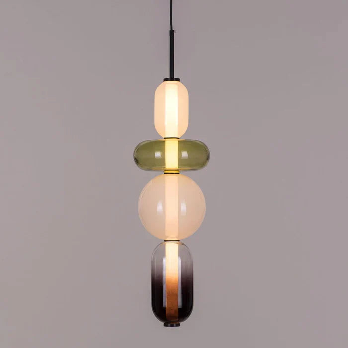 Hanglamp van gekandiseerd glas
