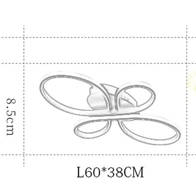 Brisa Moderne LED Multi Ringen Plafondlamp, Bruin/Wit